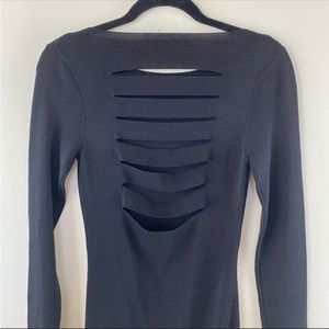 Skull cashmere black body on cutout dress.